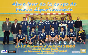4ème tour de la coupe de France 18h30 à Villejuif le samedi 15 décembre