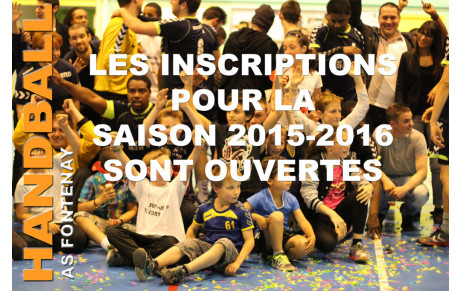 Inscriptions 2015-2016 ouvertes !